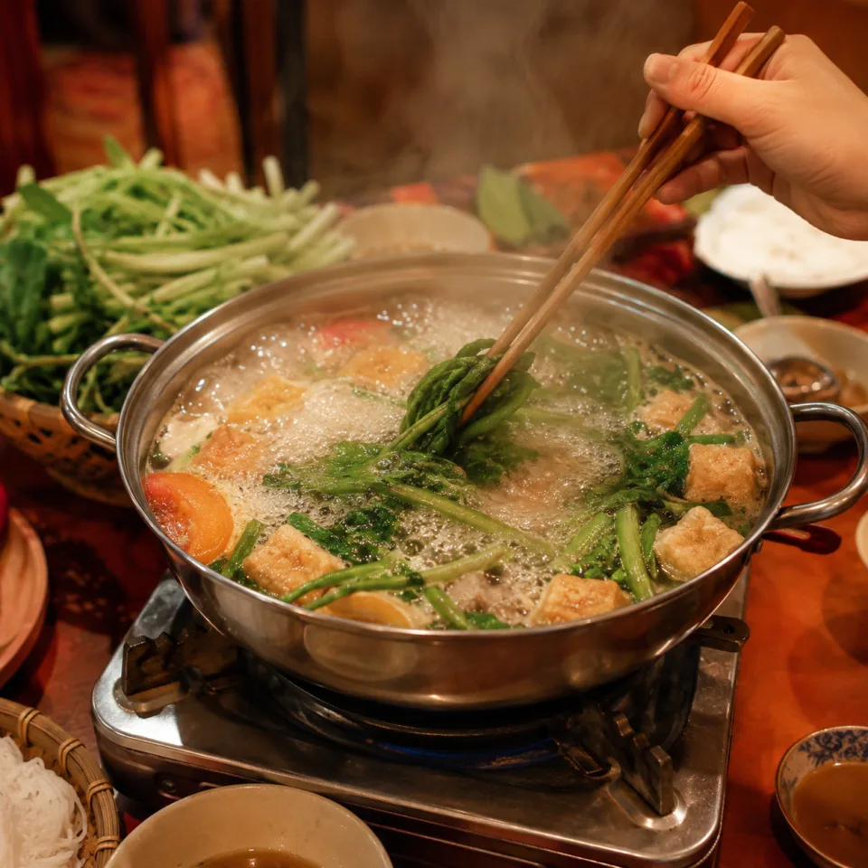 Bàn ăn tại Hồ Thị Xuân Phương